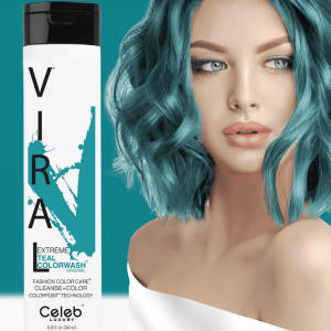 Өнгө сэргээгч шампунь /Тод номин ногоон/ – Celebluxury Viral Colorwash – Vivid Teal /244ML/
